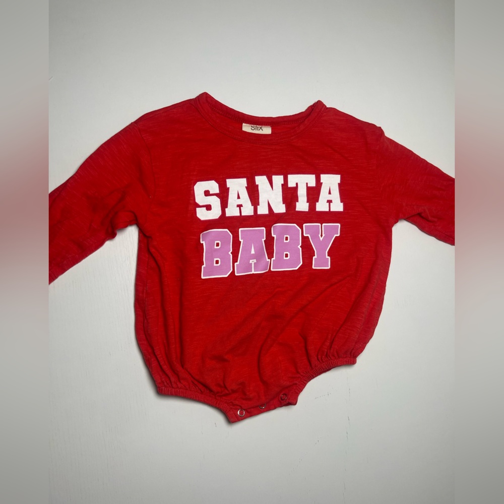 Spearmint Love Red 'Santa Baby' Long Sleeve Tee